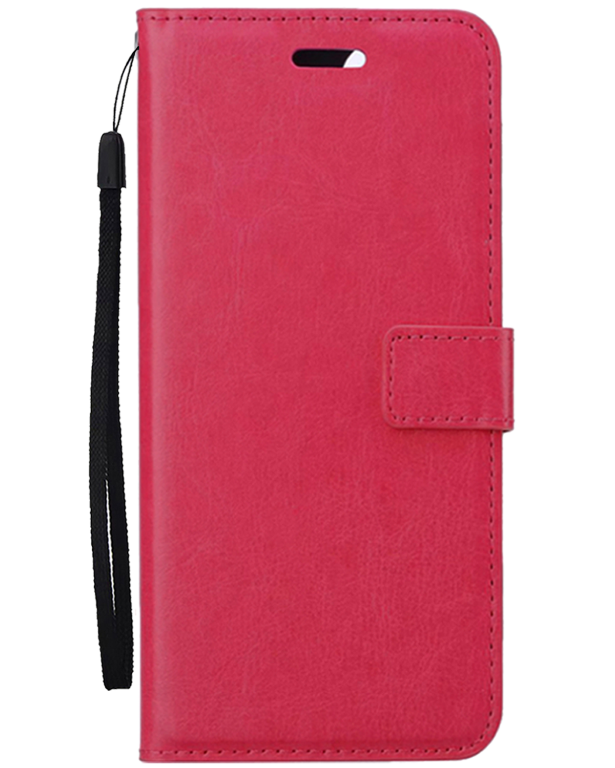 Nomfy Hoesje Geschikt voor Samsung A16 Hoes Bookcase Flipcase Book Cover - Hoes Geschikt voor Samsung Galaxy A16 Hoesje Book Case - Donkerroze