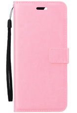 Nomfy Hoesje Geschikt voor Samsung A16 Hoes Bookcase Flipcase Book Cover - Hoes Geschikt voor Samsung Galaxy A16 Hoesje Book Case - Lichtroze