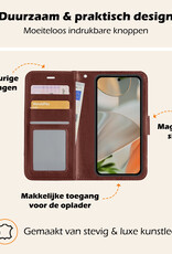 Nomfy Hoesje Geschikt voor Google Pixel 9 Hoesje Book Case Hoes Portemonnee Cover Walletcase - Hoes Geschikt voor Google Pixel 9 Hoes Bookcase Hoesje - Bruin