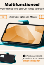 Nomfy Hoesje Geschikt voor Samsung A16 Hoes Bookcase Flipcase Book Cover - Hoes Geschikt voor Samsung Galaxy A16 Hoesje Book Case - Turquoise