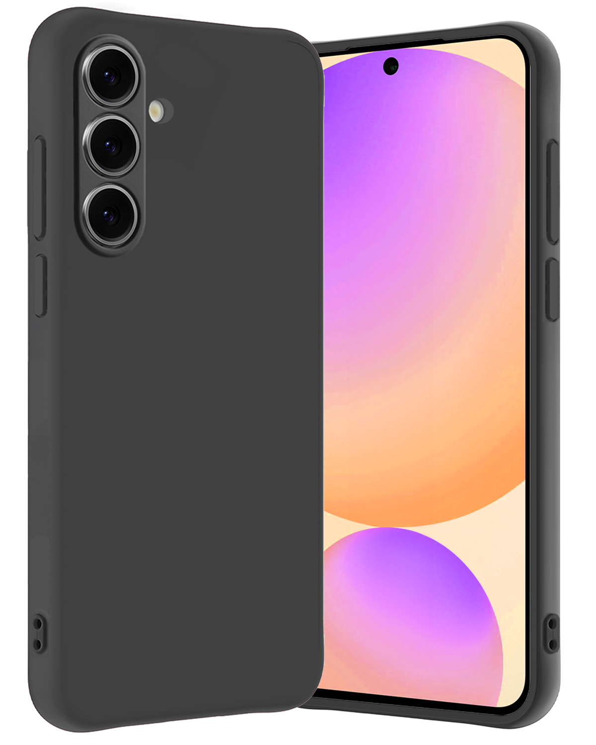 Nomfy Hoesje Geschikt voor Samsung S24 FE Hoesje Siliconen Cover Case - Hoes Geschikt voor Samsung Galaxy S24 FE Hoes Back Case - Zwart