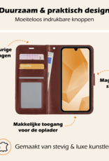 Nomfy Hoesje Geschikt voor Samsung A16 Hoes Bookcase Flipcase Book Cover Met Screenprotector - Hoes Geschikt voor Samsung Galaxy A16 Hoesje Book Case - Bruin