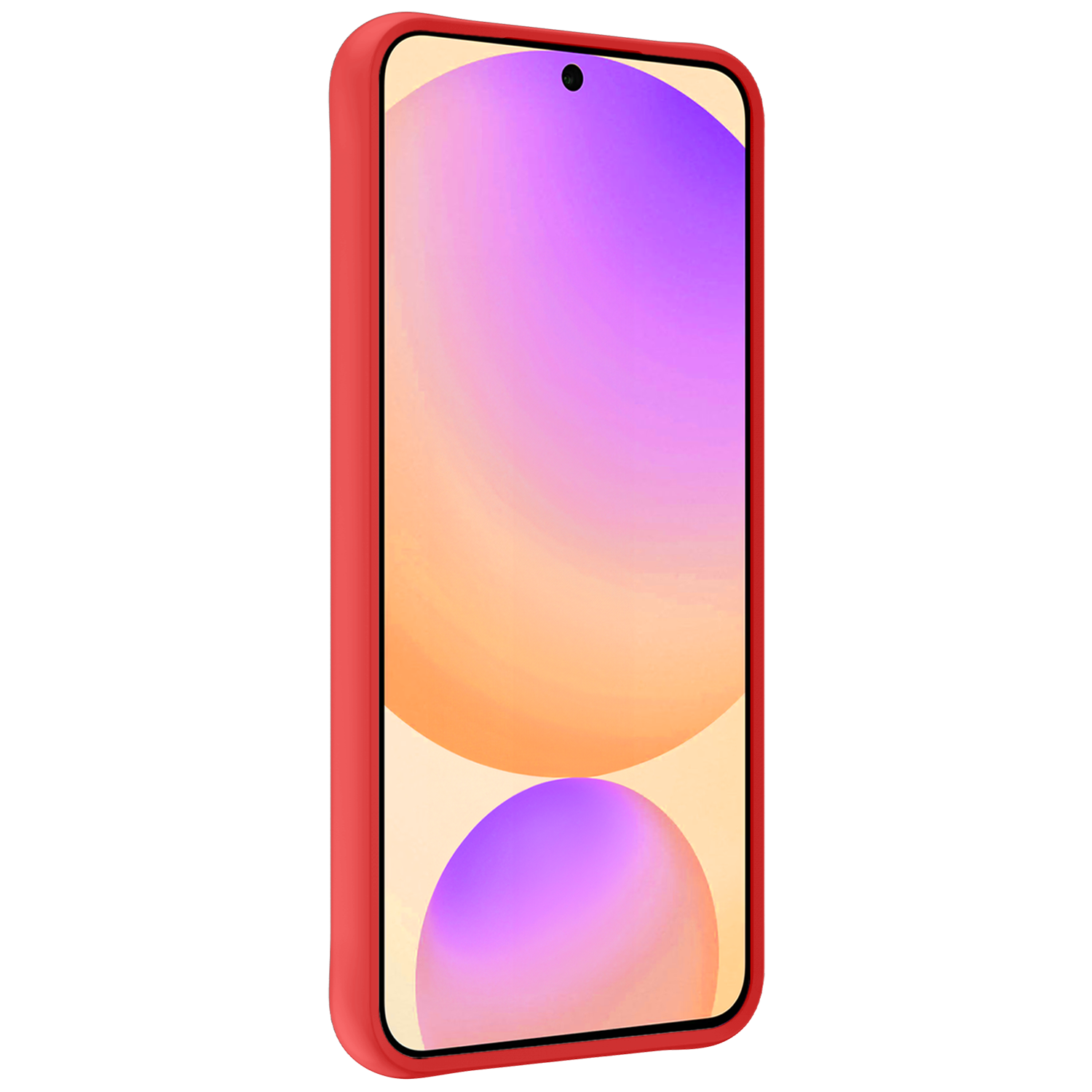 Nomfy Hoesje Geschikt voor Samsung S24 FE Hoesje Siliconen Cover Case - Hoes Geschikt voor Samsung Galaxy S24 FE Hoes Back Case - Rood