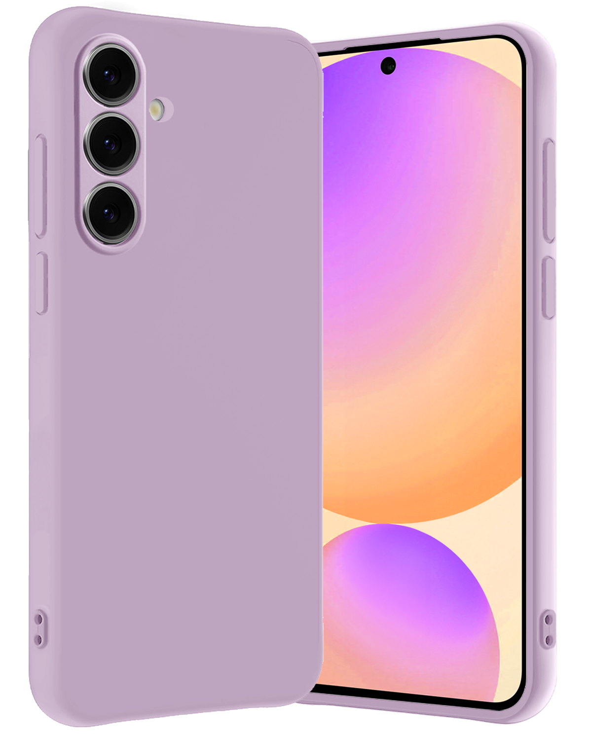 Nomfy Hoesje Geschikt voor Samsung S24 FE Hoesje Siliconen Cover Case - Hoes Geschikt voor Samsung Galaxy S24 FE Hoes Back Case - Lila