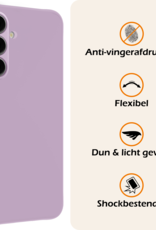 Nomfy Hoesje Geschikt voor Samsung S24 FE Hoesje Siliconen Cover Case - Hoes Geschikt voor Samsung Galaxy S24 FE Hoes Back Case - Lila