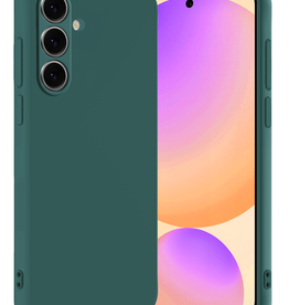 Nomfy Nomfy Samsung Galaxy S24 FE Hoesje Siliconen - Donkergroen