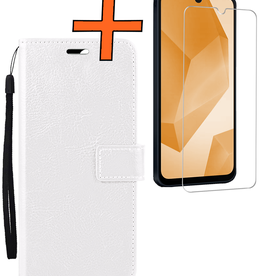 Nomfy Nomfy Samsung Galaxy A16 Hoesje Bookcase Met Screenprotector - Wit