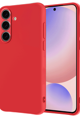 NoXx Hoes Geschikt voor Samsung S24 FE Hoesje Cover Siliconen Back Case Hoes - Rood