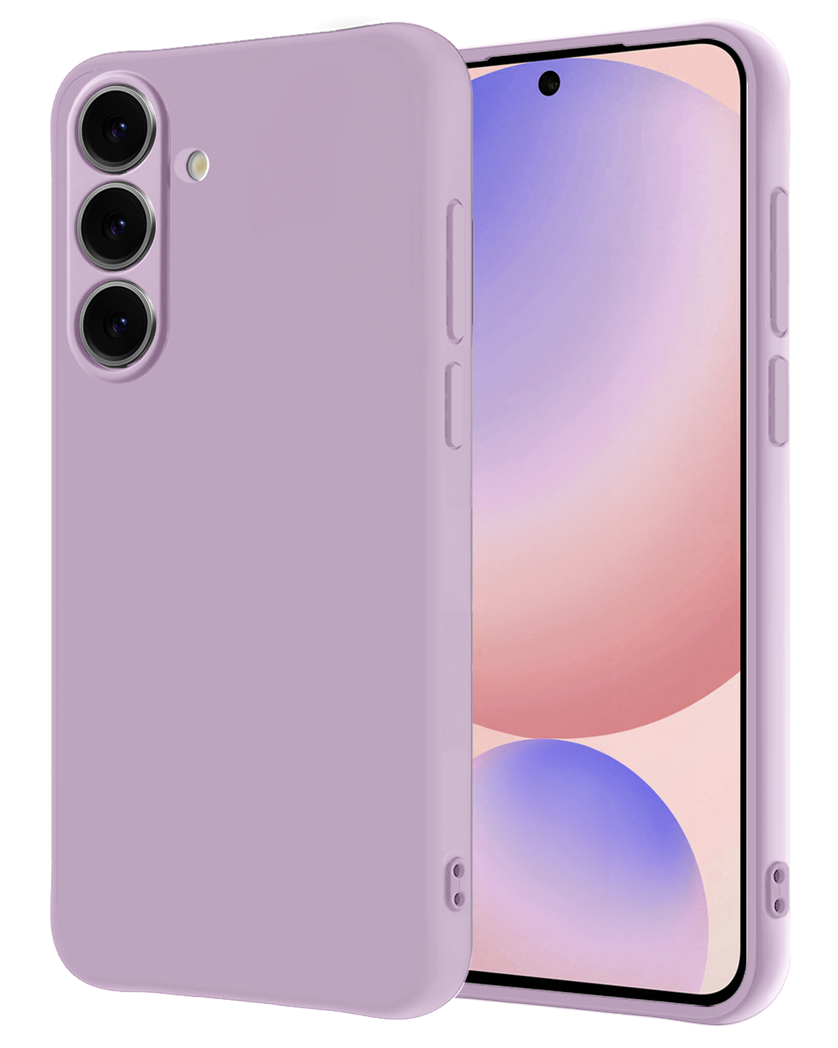 NoXx Hoes Geschikt voor Samsung S24 FE Hoesje Cover Siliconen Back Case Hoes - Lila