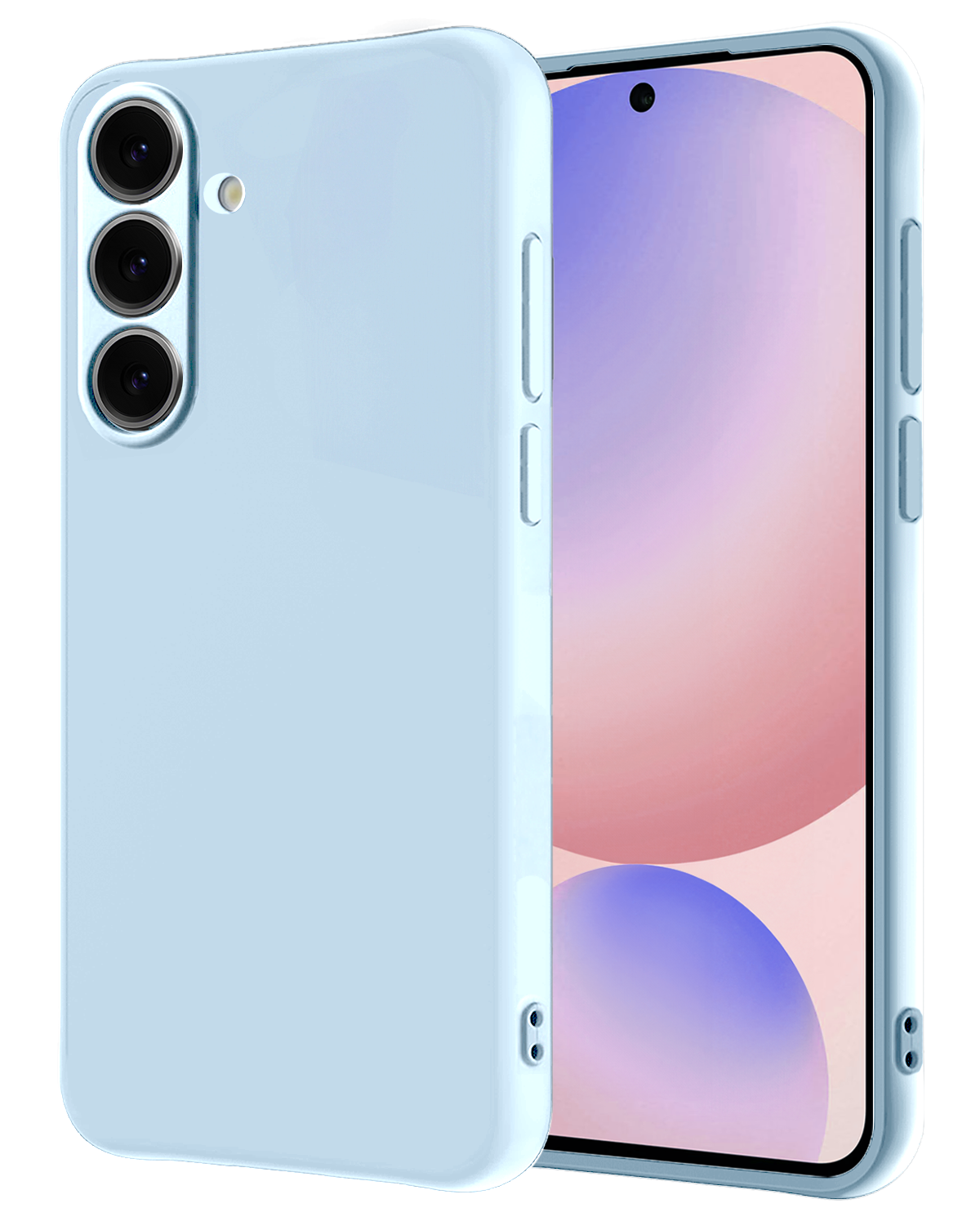 NoXx Hoes Geschikt voor Samsung S24 FE Hoesje Cover Siliconen Back Case Hoes - Lichtblauw