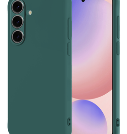 NoXx NoXx Samsung Galaxy S24 FE Hoesje Siliconen - Donkergroen