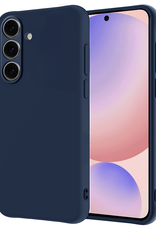NoXx Hoes Geschikt voor Samsung S24 FE Hoesje Cover Siliconen Back Case Hoes - Donkerblauw