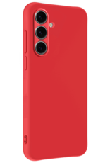 BASEY. Hoes Geschikt voor Samsung S24 FE Hoesje Siliconen Back Cover Case - Hoesje Geschikt voor Samsung Galaxy S24 FE Hoes Cover Hoesje - Rood