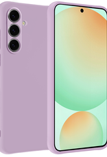 BASEY. Hoes Geschikt voor Samsung S24 FE Hoesje Siliconen Back Cover Case - Hoesje Geschikt voor Samsung Galaxy S24 FE Hoes Cover Hoesje - Lila