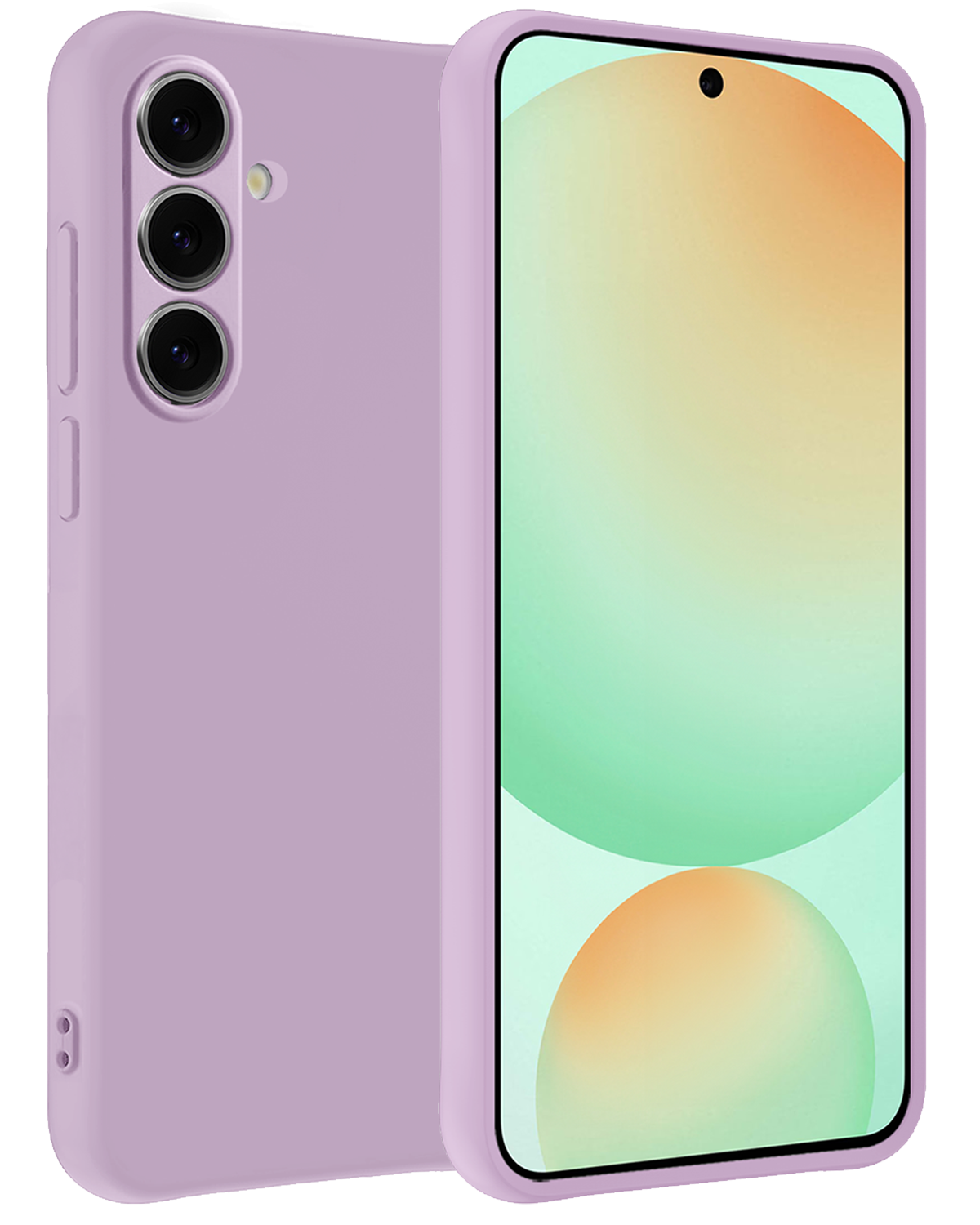 BASEY. Hoes Geschikt voor Samsung S24 FE Hoesje Siliconen Back Cover Case - Hoesje Geschikt voor Samsung Galaxy S24 FE Hoes Cover Hoesje - Lila