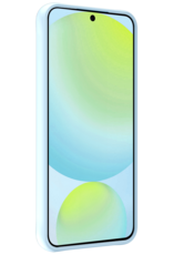 Forterra Hoesje Geschikt voor Samsung S24 FE Case Siliconen Hoes Met 2x Screenprotector - Hoes Geschikt voor Samsung Galaxy S24 FE Hoesje Back Cover - Lichtblauw