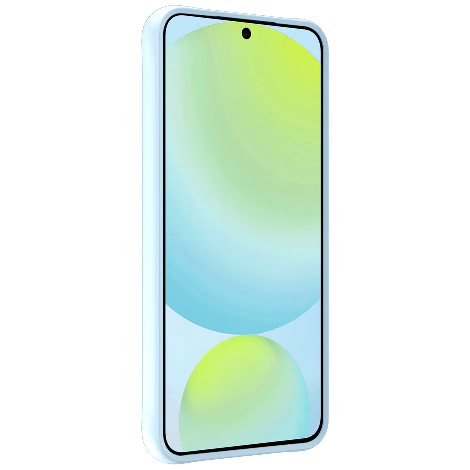 Forterra Hoesje Geschikt voor Samsung S24 FE Case Siliconen Hoes Met 2x Screenprotector - Hoes Geschikt voor Samsung Galaxy S24 FE Hoesje Back Cover - Lichtblauw