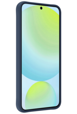 Forterra Hoesje Geschikt voor Samsung S24 FE Case Siliconen Hoes Met 2x Screenprotector - Hoes Geschikt voor Samsung Galaxy S24 FE Hoesje Back Cover - Donkerblauw