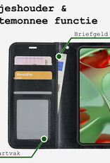 BASEY. Hoesje Geschikt voor Google Pixel 9 Pro Hoesje Book Case Hoes Portemonnee Cover Walletcase Met 2x Screenprotector - Hoes Geschikt voor Google Pixel 9 Pro Hoes Bookcase Hoesje - Zwart