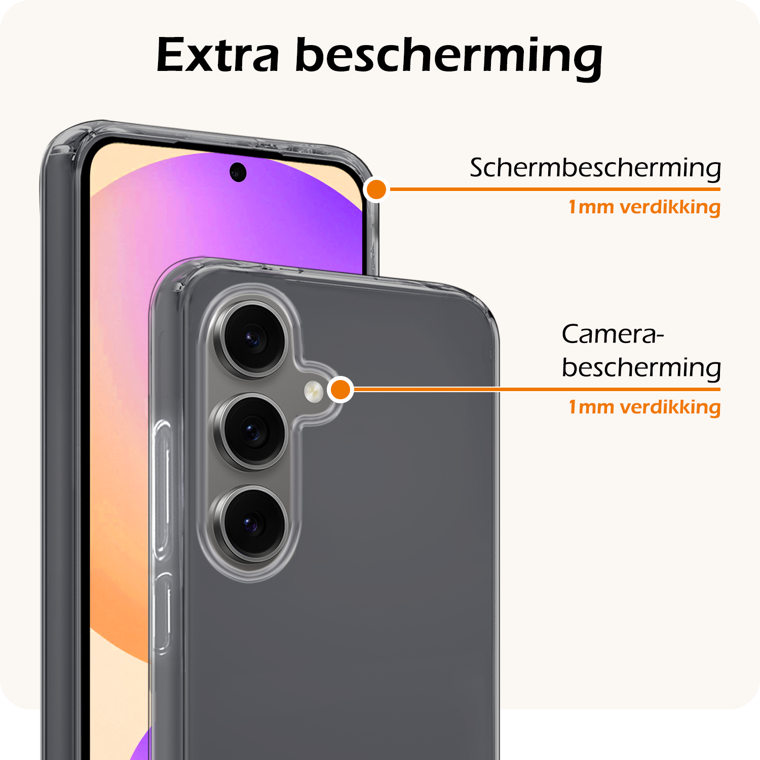 Nomfy Hoesje Geschikt voor Samsung S24 FE Hoesje Siliconen Cover Case Met 2x Screenprotector - Hoes Geschikt voor Samsung Galaxy S24 FE Hoes Back Case - Transparant