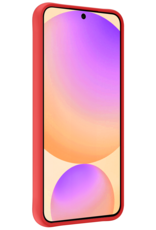 Nomfy Hoesje Geschikt voor Samsung S24 FE Hoesje Siliconen Cover Case Met 2x Screenprotector - Hoes Geschikt voor Samsung Galaxy S24 FE Hoes Back Case - Rood