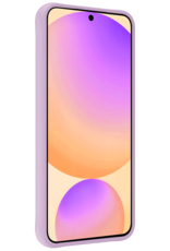 Nomfy Hoesje Geschikt voor Samsung S24 FE Hoesje Siliconen Cover Case Met 2x Screenprotector - Hoes Geschikt voor Samsung Galaxy S24 FE Hoes Back Case - Lila