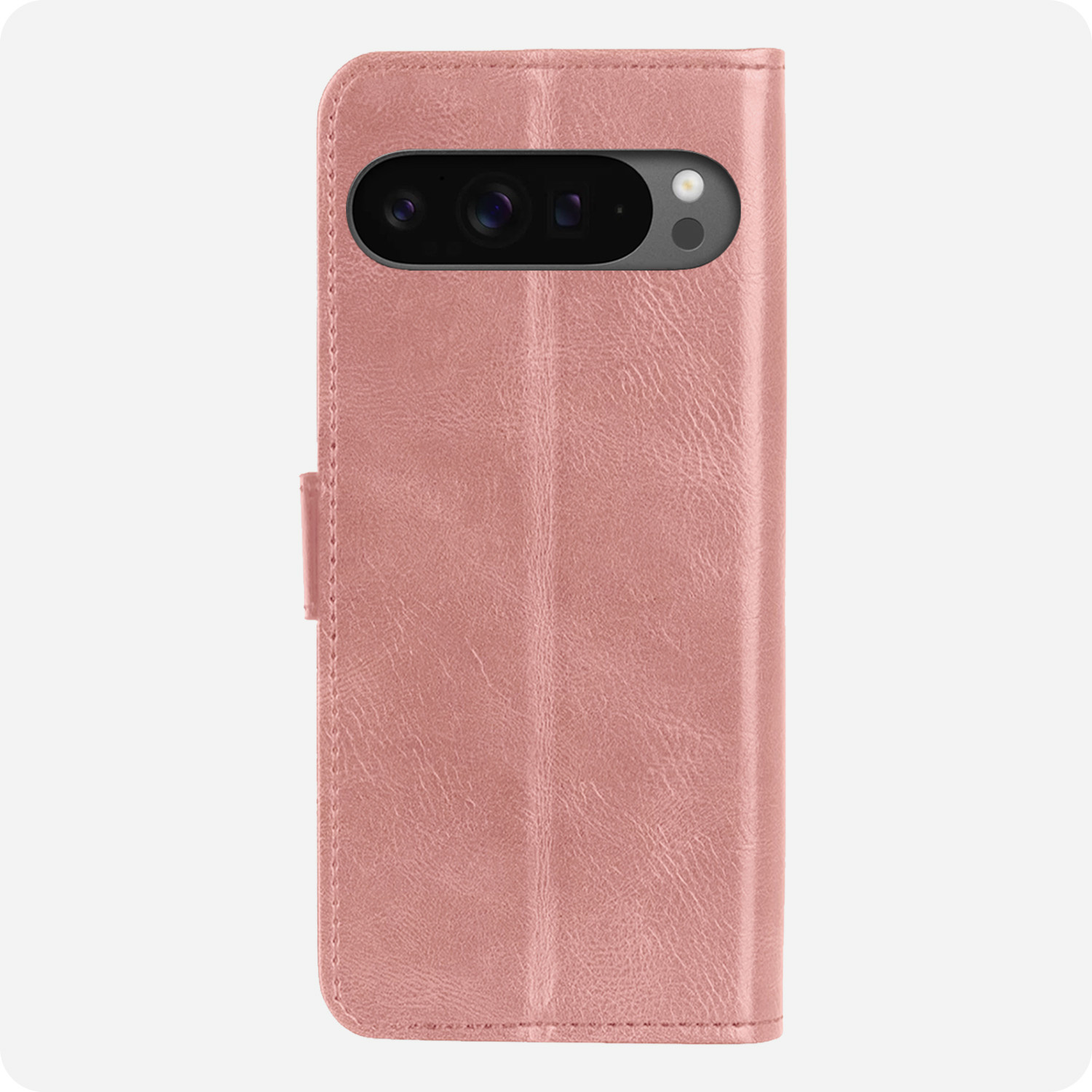 BASEY. Hoesje Geschikt voor Google Pixel 9 Pro Hoesje Book Case Hoes Portemonnee Cover Walletcase Met Screenprotector - Hoes Geschikt voor Google Pixel 9 Pro Hoes Bookcase Hoesje - Rosé goud