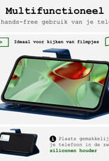 BASEY. Hoesje Geschikt voor Google Pixel 9 Pro Hoesje Book Case Hoes Portemonnee Cover Walletcase Met Screenprotector - Hoes Geschikt voor Google Pixel 9 Pro Hoes Bookcase Hoesje - Donkerblauw
