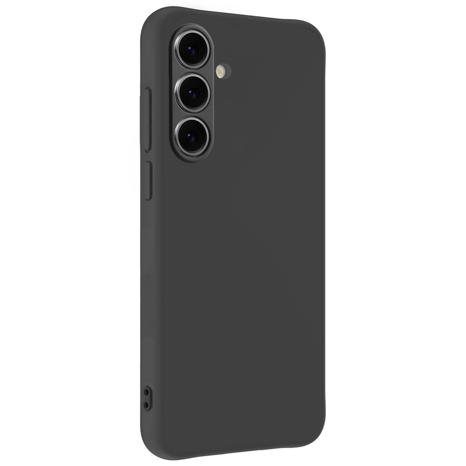 Nomfy Hoesje Geschikt voor Samsung S24 FE Hoesje Siliconen Cover Case Met Screenprotector - Hoes Geschikt voor Samsung Galaxy S24 FE Hoes Back Case - Zwart