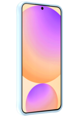 Nomfy Hoesje Geschikt voor Samsung S24 FE Hoesje Siliconen Cover Case Met Screenprotector - Hoes Geschikt voor Samsung Galaxy S24 FE Hoes Back Case - Lichtblauw