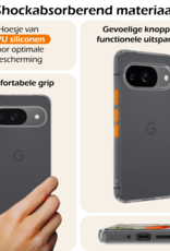 Nomfy Hoesje Geschikt voor Google Pixel 9 Hoesje Siliconen Case Hoes Met Screenprotector - Hoes Geschikt voor Google Pixel 9 Hoes Cover Case - Transparant