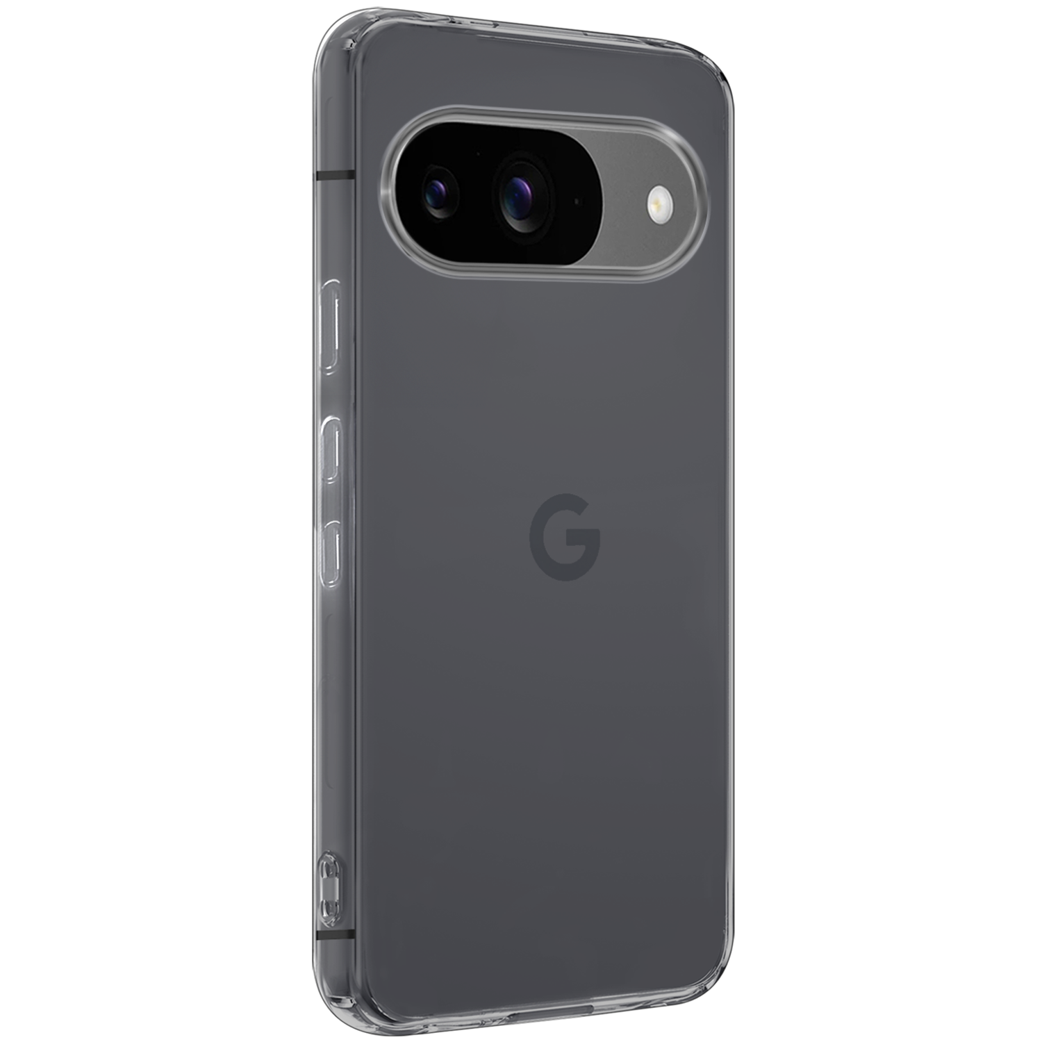 Nomfy Hoesje Geschikt voor Google Pixel 9 Hoesje Siliconen Case Hoes Met Screenprotector - Hoes Geschikt voor Google Pixel 9 Hoes Cover Case - Transparant