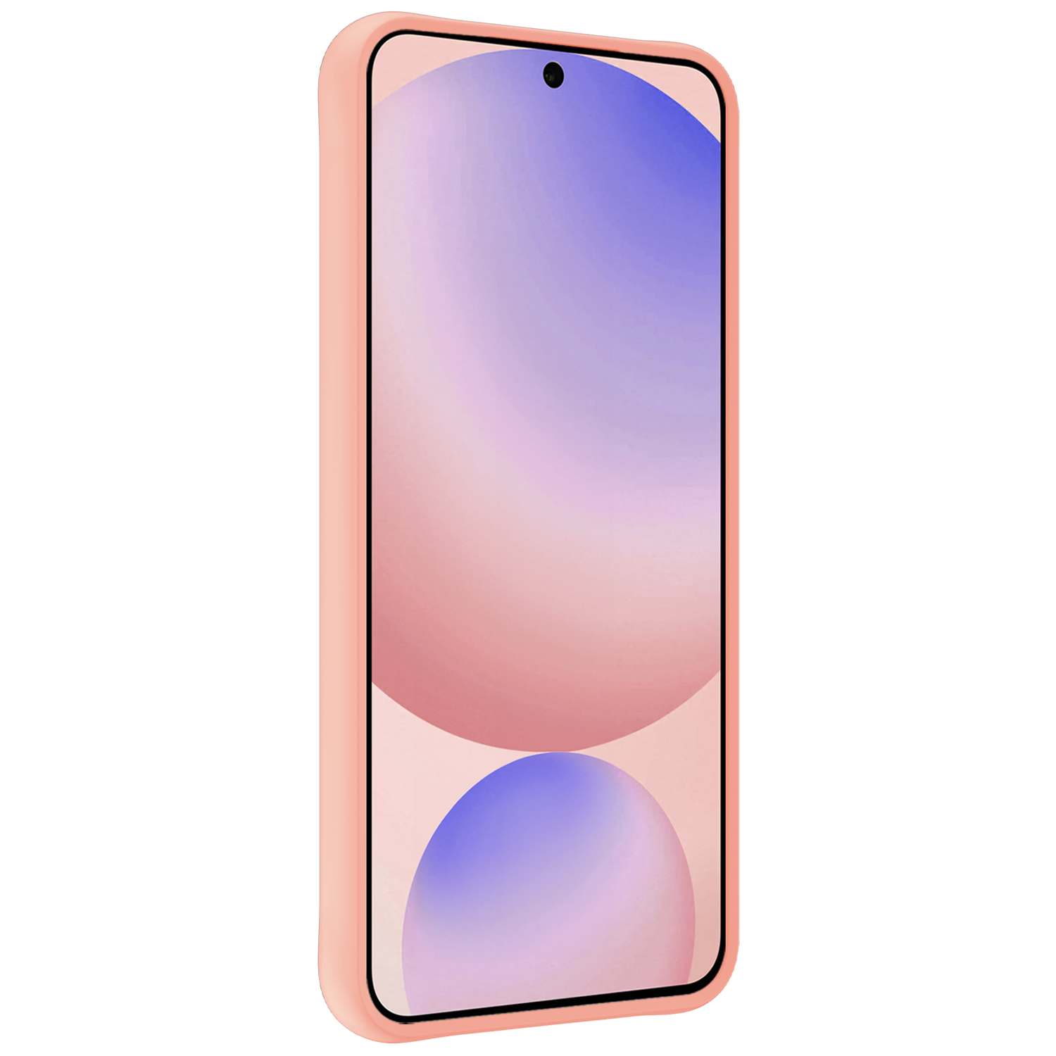 NoXx Hoes Geschikt voor Samsung S24 FE Hoesje Cover Siliconen Back Case Hoes Met 2x Screenprotector - Perzik