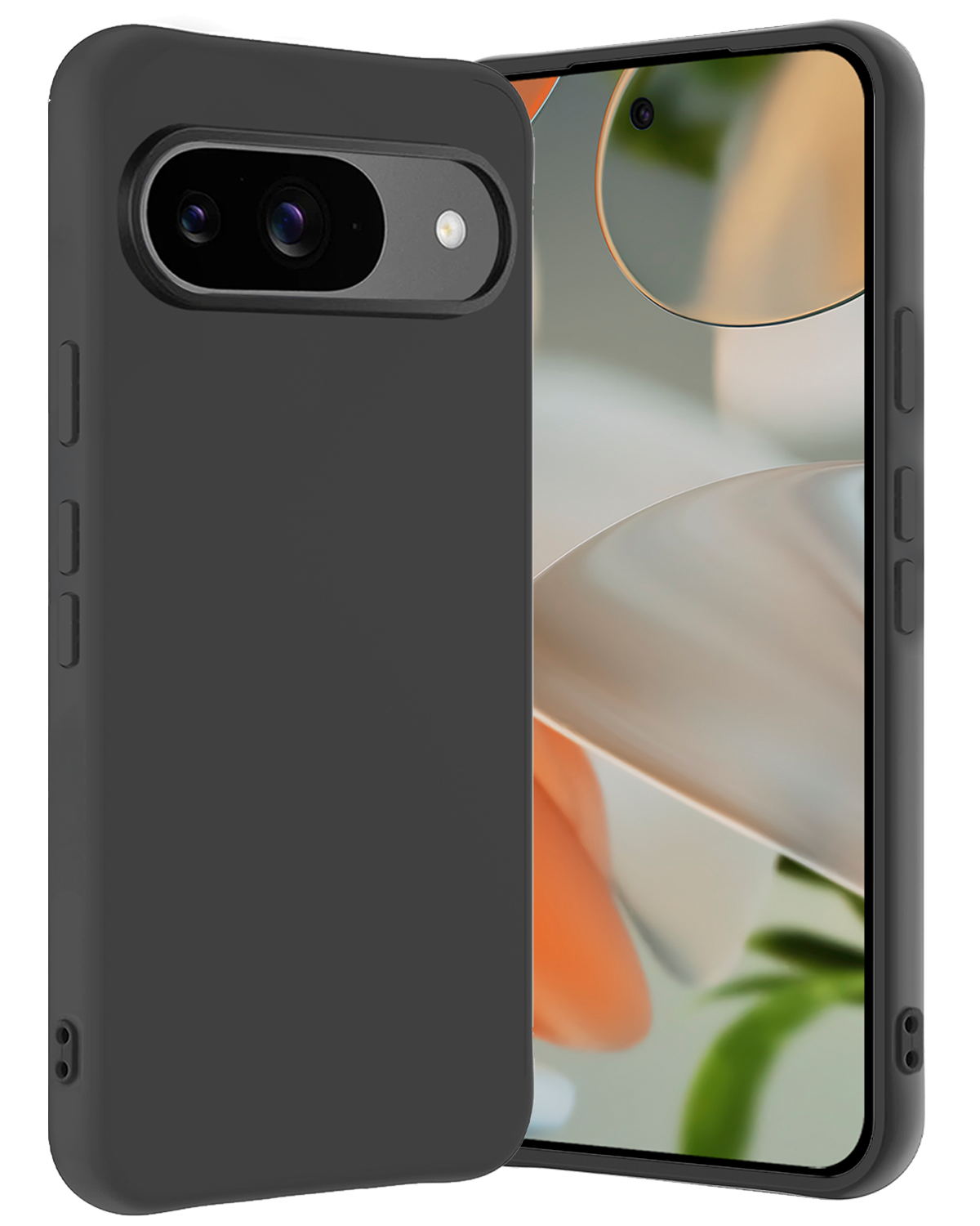 Nomfy Hoesje Geschikt voor Google Pixel 9 Hoesje Siliconen Case Hoes - Hoes Geschikt voor Google Pixel 9 Hoes Cover Case - Zwart