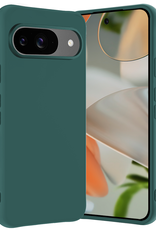 Nomfy Hoesje Geschikt voor Google Pixel 9 Hoesje Siliconen Case Hoes - Hoes Geschikt voor Google Pixel 9 Hoes Cover Case - Donkergroen