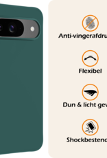 Nomfy Hoesje Geschikt voor Google Pixel 9 Hoesje Siliconen Case Hoes - Hoes Geschikt voor Google Pixel 9 Hoes Cover Case - Donkergroen