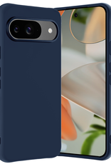 Nomfy Hoesje Geschikt voor Google Pixel 9 Hoesje Siliconen Case Hoes - Hoes Geschikt voor Google Pixel 9 Hoes Cover Case - Donkerblauw