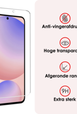 NoXx Hoes Geschikt voor Samsung S24 FE Hoesje Cover Siliconen Back Case Hoes Met Screenprotector - Transparant