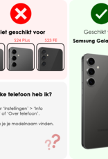 NoXx Hoes Geschikt voor Samsung S24 FE Hoesje Cover Siliconen Back Case Hoes Met Screenprotector - Transparant