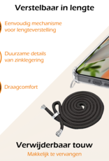 Nomfy Hoesje Geschikt voor Google Pixel 9 Hoesje Siliconen Shock Proof Hoesje Met Koord Case Met Telefoonkoord - Hoes Geschikt voor Google Pixel 9 Hoesje Cover Shockproof Met Koord - Transparant