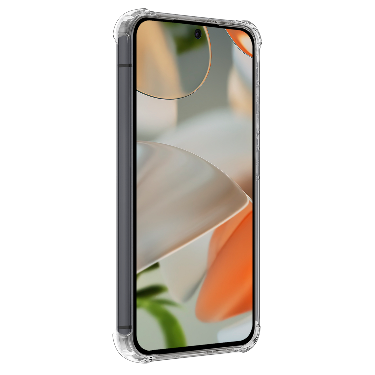 Nomfy Hoesje Geschikt voor Google Pixel 9 Hoesje Siliconen Shock Proof Case Hoes Met Screenprotector - Hoes Geschikt voor Google Pixel 9 Hoes Cover Case Shockproof - Transparant