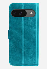 BASEY. Hoesje Geschikt voor Google Pixel 9 Hoesje Book Case Hoes Portemonnee Cover Walletcase Met 2x Screenprotector - Hoes Geschikt voor Google Pixel 9 Hoes Bookcase Hoesje - Turquoise