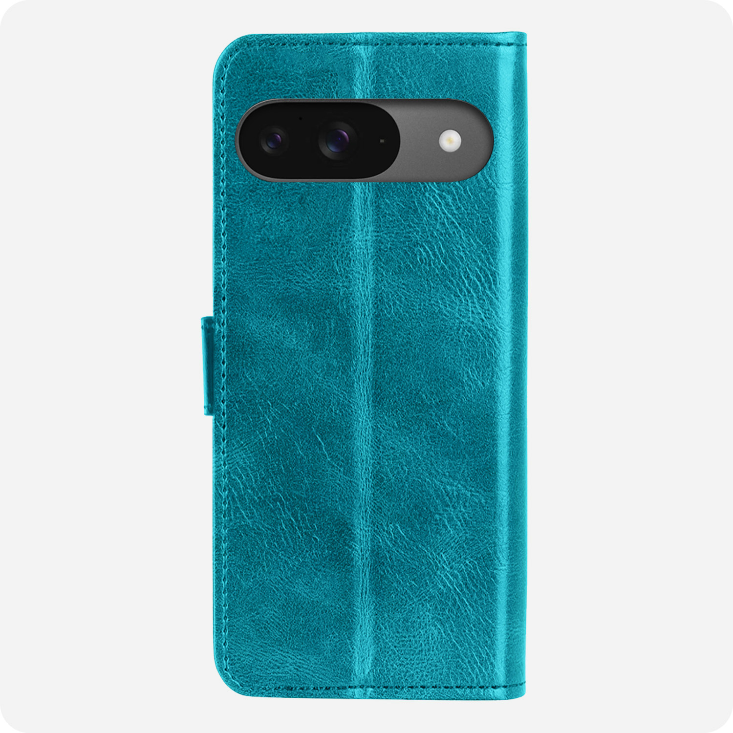 BASEY. Hoesje Geschikt voor Google Pixel 9 Hoesje Book Case Hoes Portemonnee Cover Walletcase Met 2x Screenprotector - Hoes Geschikt voor Google Pixel 9 Hoes Bookcase Hoesje - Turquoise