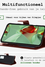 BASEY. Hoesje Geschikt voor Google Pixel 9 Hoesje Book Case Hoes Portemonnee Cover Walletcase Met 2x Screenprotector - Hoes Geschikt voor Google Pixel 9 Hoes Bookcase Hoesje - Bruin