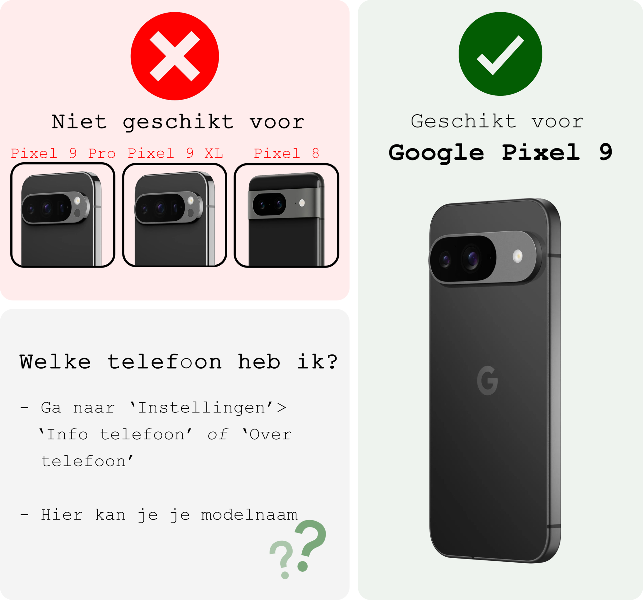 BASEY. Hoesje Geschikt voor Google Pixel 9 Hoesje Book Case Hoes Portemonnee Cover Walletcase Met 2x Screenprotector - Hoes Geschikt voor Google Pixel 9 Hoes Bookcase Hoesje - Bruin