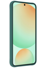 BASEY. Hoes Geschikt voor Samsung S24 FE Hoesje Siliconen Back Cover Case Met 2x Screenprotector - Hoesje Geschikt voor Samsung Galaxy S24 FE Hoes Cover Hoesje - Donkergroen