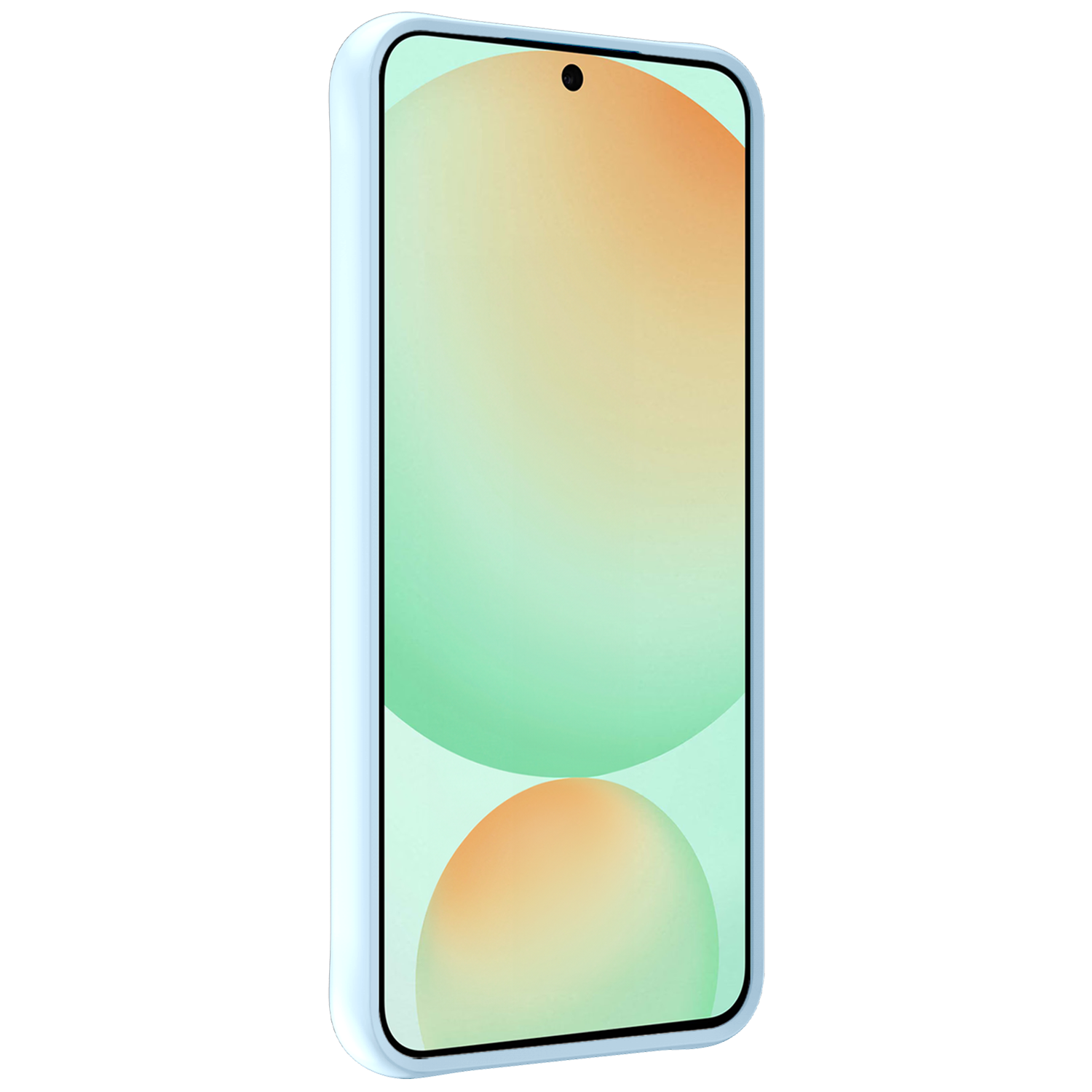 BASEY. Hoes Geschikt voor Samsung S24 FE Hoesje Siliconen Back Cover Case Met 2x Screenprotector - Hoesje Geschikt voor Samsung Galaxy S24 FE Hoes Cover Hoesje - Lichtblauw