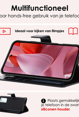 NoXx Hoesje Geschikt voor Google Pixel 9 Pro Hoesje Book Case Hoes Portemonnee Cover Walletcase Met 2x Screenprotector - Hoes Geschikt voor Google Pixel 9 Pro Hoes Bookcase Hoesje - Zwart