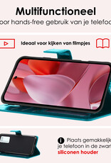 NoXx Hoesje Geschikt voor Google Pixel 9 Pro Hoesje Book Case Hoes Portemonnee Cover Walletcase Met 2x Screenprotector - Hoes Geschikt voor Google Pixel 9 Pro Hoes Bookcase Hoesje - Turquoise