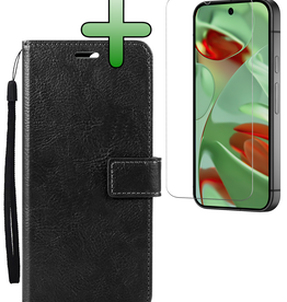 BASEY. BASEY. Google Pixel 9 Hoesje Bookcase Met Screenprotector - Zwart
